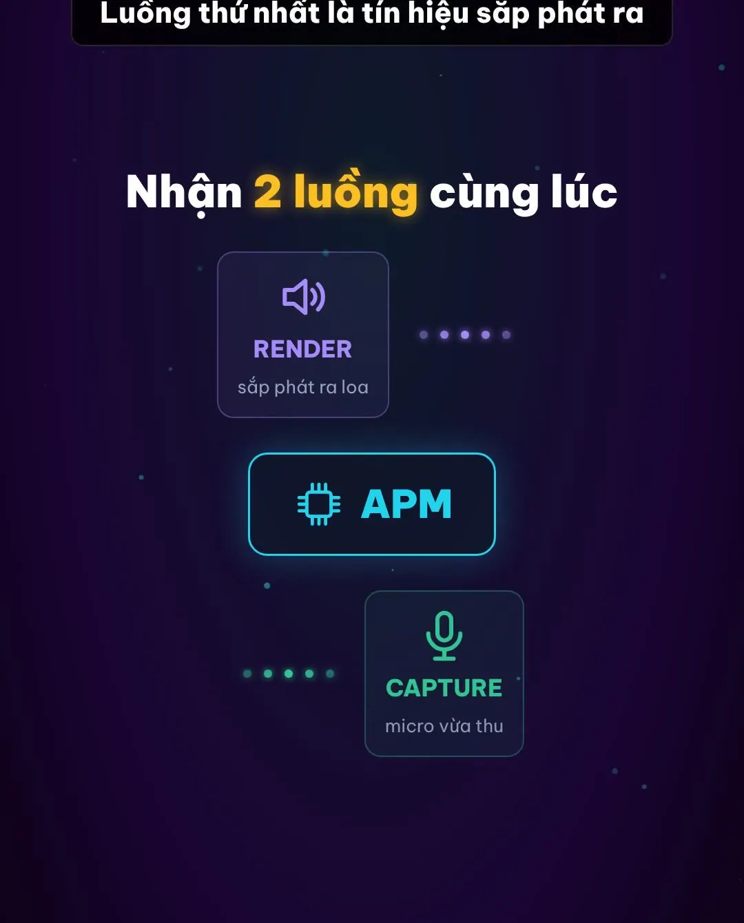 Sơ đồ APM nhận hai luồng: render từ loa và capture từ micro