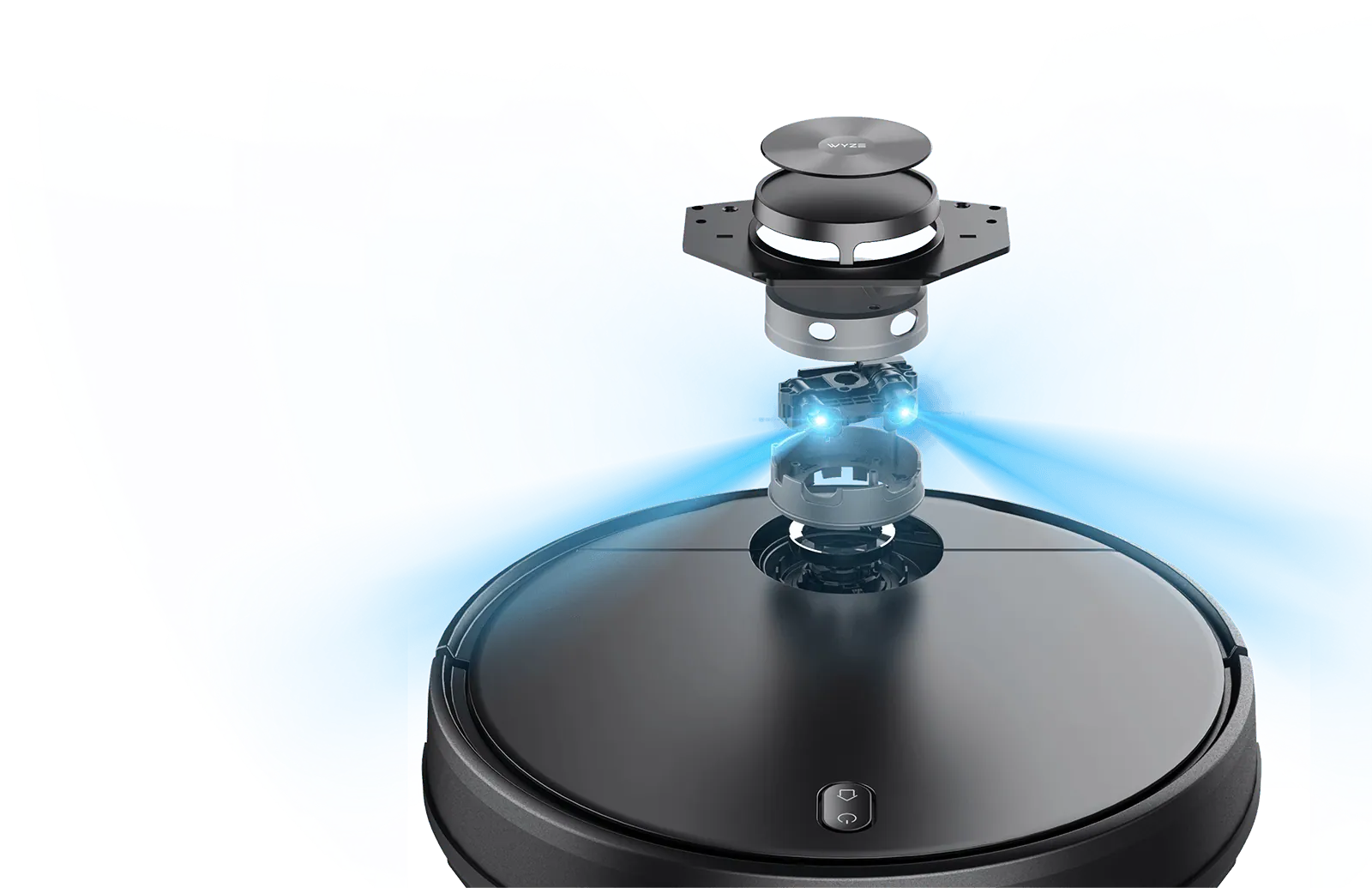 Cấu tạo cụm LiDAR quay trên nóc robot hút bụi